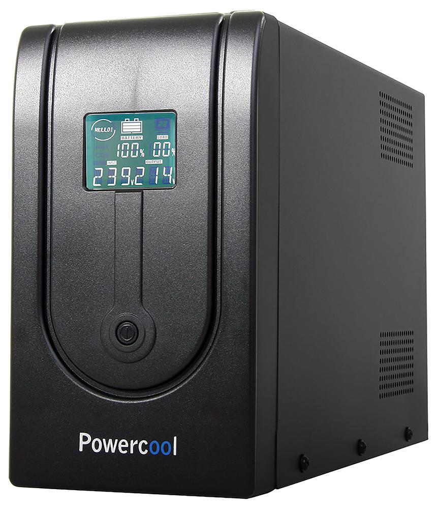 Powercool Smart UPS 1500 VA 900Watt 3x UK Sockets 3x IEC Sockets UPS