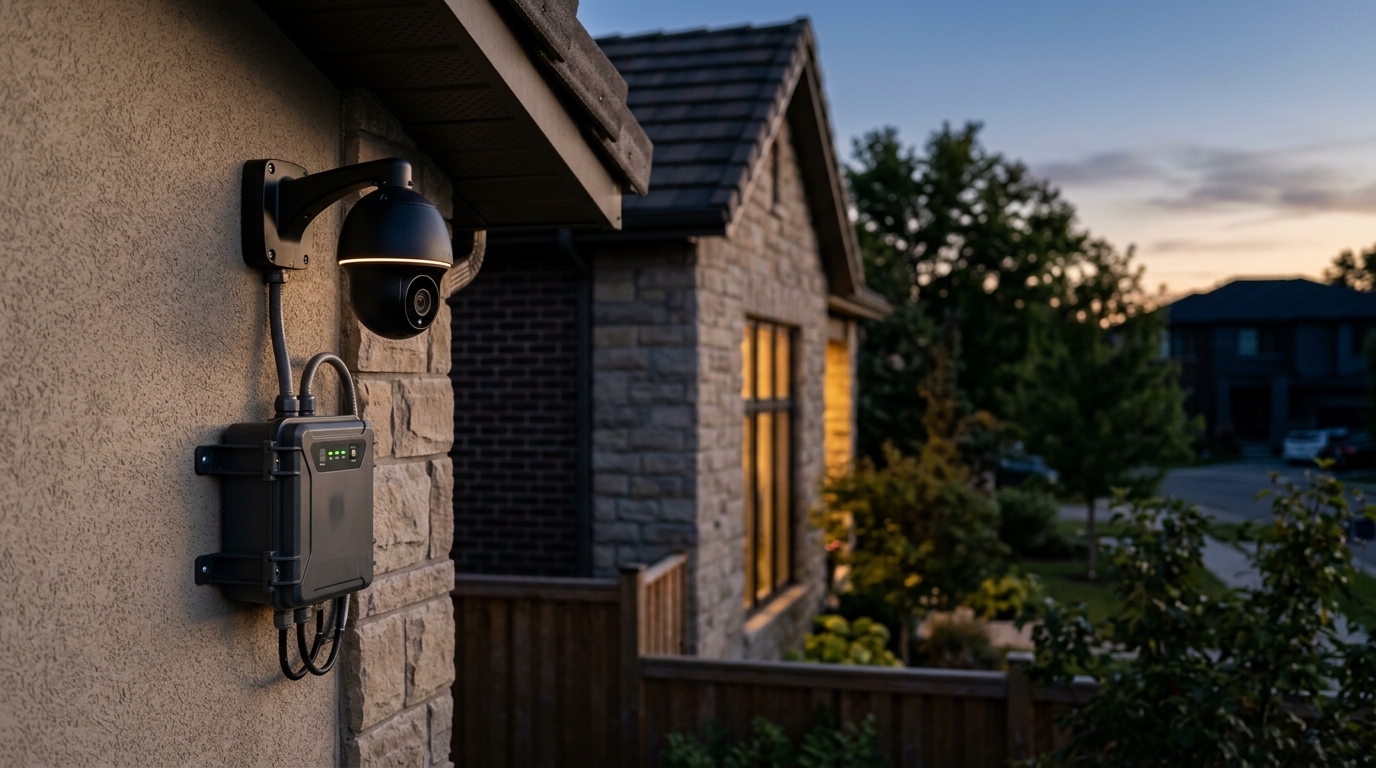 CCTV camera with battery backup