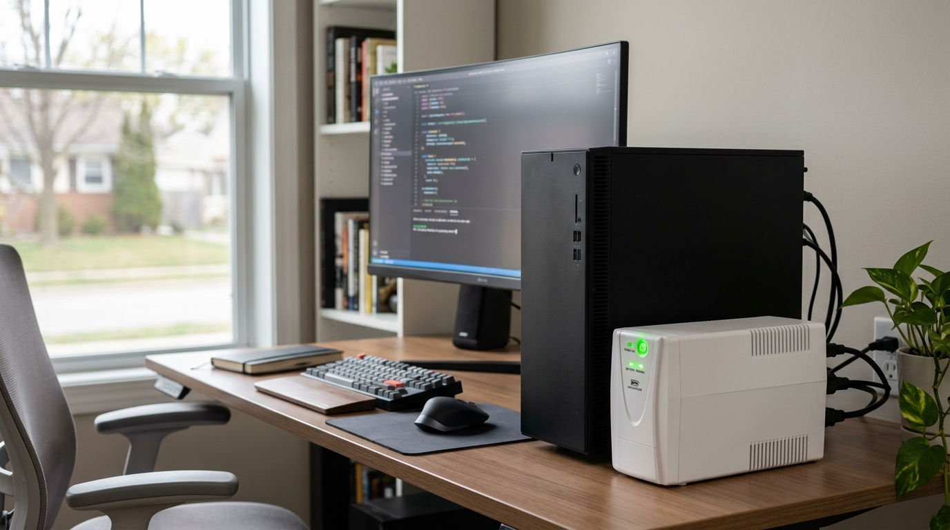 desktop computer with the best UPS for it's operation