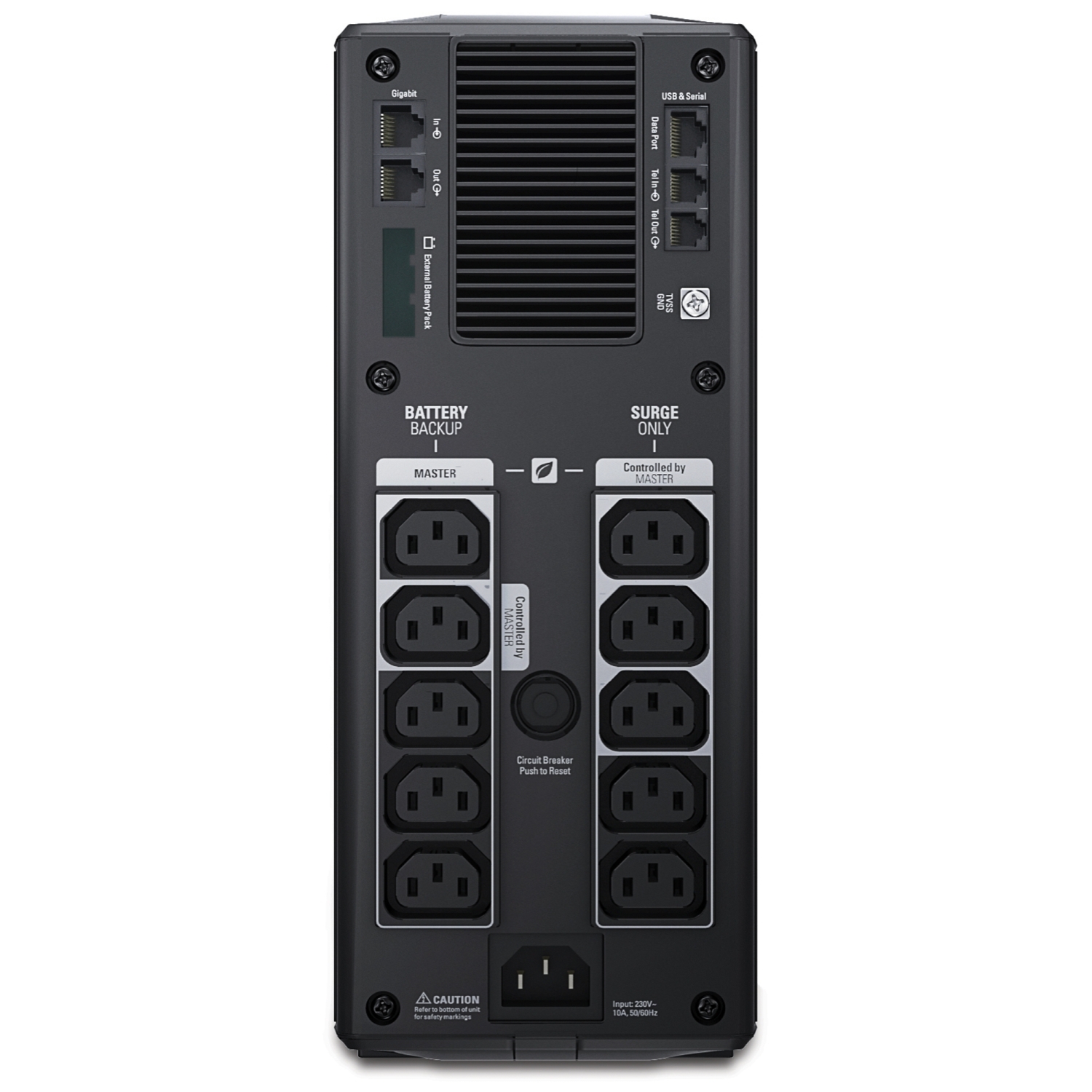 APC Back-UPS Pro, 1500VA/865W, Tower, 230V, 10x IEC C13 outlets, AVR, LCD, User Replaceable Battery (Refurbished UPS) - Image 2